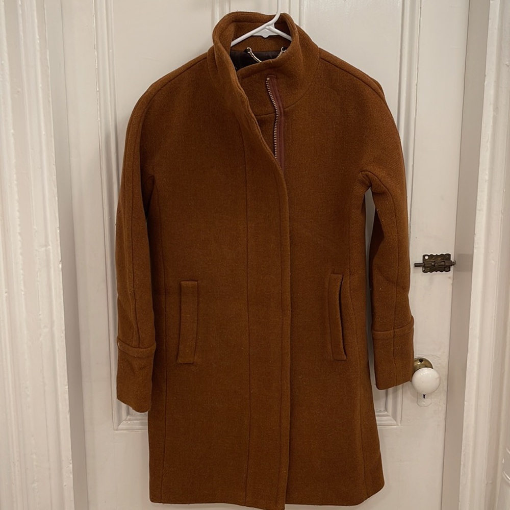 J. Crew Cocoon Coat in Italian stadium-cloth wool